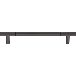 Top Knobs Prestwick 6-5/16" Center to Center Ash Gray Cabinet Pull, 7-7/8" Length x 1/2" Width x 1-3/8" Projection
