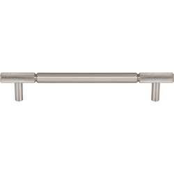 Top Knobs Prestwick 6-5/16" Center to Center Brushed Satin Nickel Cabinet Pull, 7-7/8" Length x 1/2" Width x 1-3/8" Projection