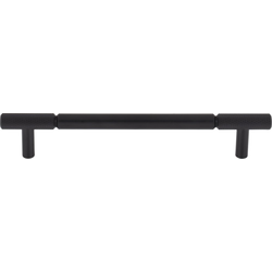 Top Knobs Prestwick 6-5/16" Center to Center Flat Black Cabinet Pull, 7-7/8" Length x 1/2" Width x 1-3/8" Projection