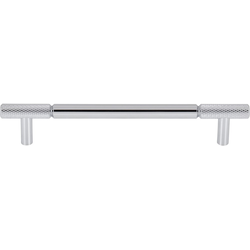 Top Knobs Prestwick 6-5/16" Center to Center Polished Chrome Cabinet Pull, 7-7/8" Length x 1/2" Width x 1-3/8" Projection