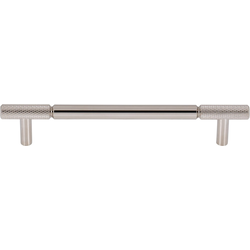 Top Knobs Prestwick 6-5/16" Center to Center Polished Nickel Cabinet Pull, 7-7/8" Length x 1/2" Width x 1-3/8" Projection