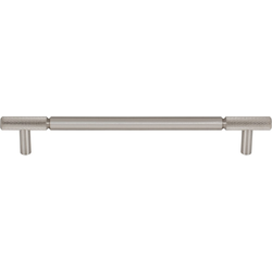 Top Knobs Prestwick 7-9/16" Center to Center Brushed Satin Nickel Cabinet Pull, 9-3/16" Length x 1/2" Width x 1-3/8" Projection