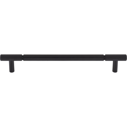 Top Knobs Prestwick 7-9/16" Center to Center Flat Black Cabinet Pull, 9-3/16" Length x 1/2" Width x 1-3/8" Projection