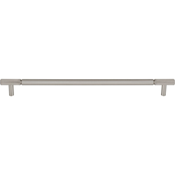 Top Knobs Prestwick 12" Center to Center Brushed Satin Nickel Cabinet Pull, 13-5/8" Length x 1/2" Width x 1-3/8" Projection
