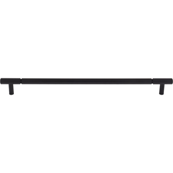 Top Knobs Prestwick 12" Center to Center Flat Black Cabinet Pull, 13-5/8" Length x 1/2" Width x 1-3/8" Projection