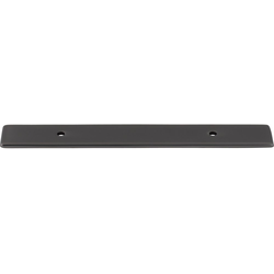 Top Knobs Radcliffe 3-3/4" Center to Center Ash Gray Backplate, 6-3/4" Length x 1" Width x 1/8" Projection