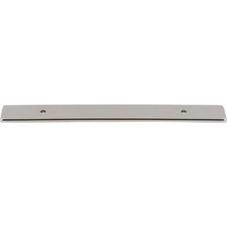 Top Knobs Radcliffe 5-1/16" Center to Center Polished Nickel Backplate, 8-1/16" Length x 1" Width x 1/8" Projection