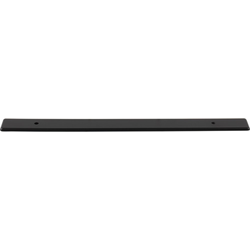 Top Knobs Radcliffe 7-9/16" Center to Center Flat Black Backplate, 10-9/16" Length x 1" Width x 1/8" Projection