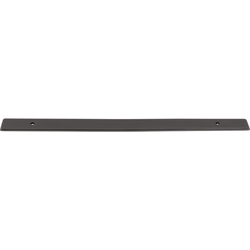 Top Knobs Radcliffe 8-13/16" Center to Center Ash Gray Backplate, 11-13/16" Length x 1" Width x 1/8" Projection