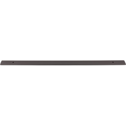 Top Knobs Radcliffe 12" Center to Center Ash Gray Backplate, 15" Length x 1" Width x 1/8" Projection