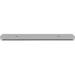 Top Knobs Wescott 3-3/4" Center to Center Polished Chrome Backplate, 6-3/4" Length x 1" Width x 1/8" Projection