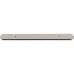 Top Knobs Wescott 3-3/4" Center to Center Polished Nickel Backplate, 6-3/4" Length x 1" Width x 1/8" Projection