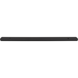 Top Knobs Wescott 8-13/16" Center to Center Flat Black Backplate, 11-13/16" Length x 1" Width x 1/8" Projection