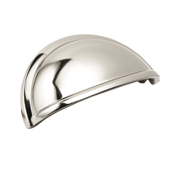 Cup Pulls Cup Pull 3 inch Center to Center Polished Nickel