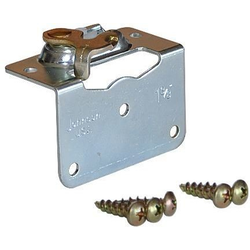 1034 Side Mount Hanger Plate for 1-3/8" Door Thickness, using 111 Series Track, Hanger Not Included, Zinc/Brass/White