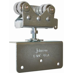 2023 Side Mount Hanger Plate for 1-3/4" Door Thickness, using 200 Series Track, Hanger/Carrier Included, Zinc/Brass/White