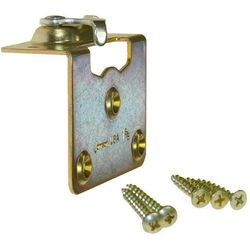 1034 Two Side Mount Hanger Plates for 1-3/8" Door Thickness, using 100 and 138F Series Track, Hanger Not Included, Zinc/Brass/White, Pair