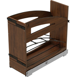 Craftsman 8-15/16" Width x 21-21/32" Depth x 19-5/8" Height Base Cabinet Pullout with Tray Divider/ Wrap Holder, Clear Coat Walnut