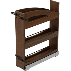 Craftsman 5-15/16" Width x 21-21/32" Depth x 25-7/8" Height Base Cabinet Pullout with Tray Divider/ Wrap Holder, Clear Coat Walnut