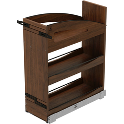 Craftsman 8-15/16" Width x 21-21/32" Depth x 25-7/8" Height Base Cabinet Pullout Organizer, Maple with Black Accents