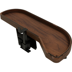 Craftsman Girasolo Blind Cabinet Left Corner Organizer for 12" Face Frame-13-1/2" Frameless Opening Width x 10-1/2" Height Floor Mounted, Clear Coat Walnut/Black Accents