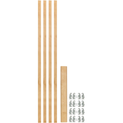 30% OFF 7/8" Width x 42-5/16" Length Adjustable Wood Pilaster Rollout System with Undermount Slide Brackets, Maple