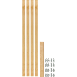 30% OFF 1-1/8" Width x 42-5/16" Length Adjustable Wood Pilaster Rollout System with Undermount Slide Brackets, Maple