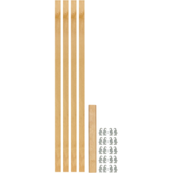 30% OFF 1-1/8" Width x 49-7/8" Length Adjustable Wood Pilaster Rollout System with Undermount Slide Brackets, Maple