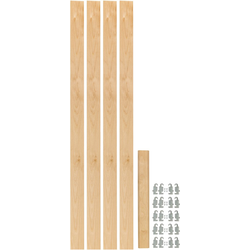 30% OFF 2-3/8" Width x 49-7/8" Length Adjustable Wood Pilaster Rollout System with Undermount Slide Brackets, Maple