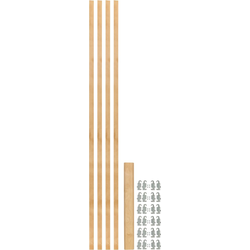 30% OFF 7/8" Width x 57-7/16" Length Adjustable Wood Pilaster Rollout System with Undermount Slide Brackets, Maple