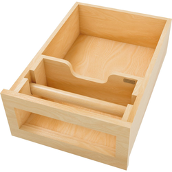 RVS Paper Towel Drawer Replacement for 15" Cabinet Opening Width, Requires Minimum 21-3/4" Depth x 7-1/2" Height, Clear Coat Maple