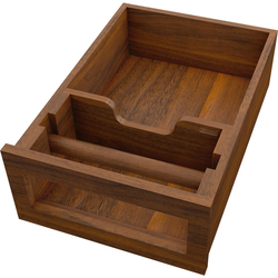 RVS Paper Towel Drawer Replacement for 15" Cabinet Opening Width, Requires Minimum 21-3/4" Depth x 7-1/2" Height, Clear Coat Walnut