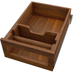 RVS Paper Towel Soft Close Drawer Replacement for 15" Cabinet Opening Width, Requires Minimum 21-3/4" Depth x 7-1/2" Height, Clear Coat Walnut