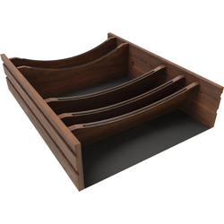 Craftsman 25-1/4" Width x 19-3/4 Depth x 5-31/32" Height Deep Drawer Adjustable Drop-in Divider, Trimmable to 22-1/4" Width x 19-21/32" D, Clear Coat Walnut/Black Accents