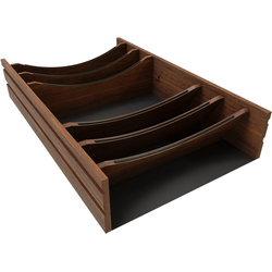 Craftsman 31-7/32" Width x 19-3/4 Depth x 5-31/32" Height Deep Drawer Adjustable Drop-in Divider, Trimmable to 28-7/32" Width x 19-21/32" D, Clear Coat Walnut/Black Accents
