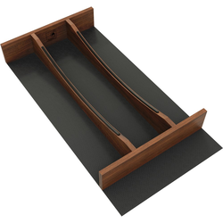 Craftsman 10-1/4" Width x 19-1/2" Depth x 2-11/32" Height Utensil Insert Divider, Trimmable to 8-1/4" Width x 18" D, Clear Coat Walnut/Black Accents