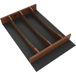 Craftsman 13-7/32" Width x 19-1/2" Depth x 2-11/32" Height Utensil Insert Divider, Trimmable to 11-7/32" Width x 18" D, Clear Coat Walnut/Black Accents