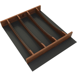 Craftsman 16-7/32" Width x 19-1/2" Depth x 2-11/32" Height Utensil Insert Divider, Trimmable to 14-7/32" Width x 18" D, Clear Coat Walnut/Black Accents