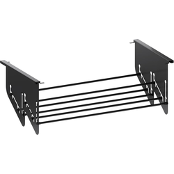 Edge 3242-20 Series Shoe Organizer, 16-1/32" to 38-21/32" Width x 15-9/32" Depth x 11-13/32" Height, Includes Frame, Slides, and Mounting Hardware, Warm Gray Aluminum