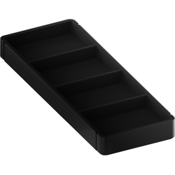 Edge 3242-20 4-Space Storage Tray Insert, 6-3/8" Width x 16-7/32" Depth x 1-5/8" Height, Edge 20" Depth, Frame Required, Warm Gray
