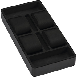 Edge 3242-16 Partitioned Watch Holder Insert, 6-3/8" Width x 13-1/16" Depth x 2-9/32" Height, Edge 16" Depth, Frame Required, Warm Gray