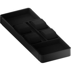 Edge 3242-20 Partitioned Watch Holder Insert, 6-3/8" Width x 16-7/32" Depth x 2-9/32" Height, Edge 20" Depth, Frame Required, Warm Gray