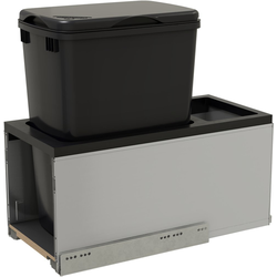 LegraBox 10-1/2" Width x 21-23/32" Depth x 20-1/8" Height Soft Close Waste Pullout, including 1-32Quart Black Bin, Blum Slides, Clips, and Door Mount Brackets