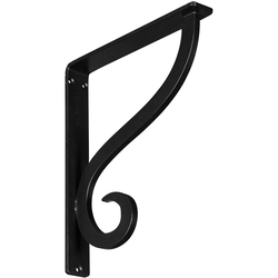 Ashford 1.5"W x 10"D x 12"H Countertop Bracket, Iron/Steel Powder Coated Black