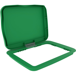 3550 35 Quart or 50 Quart Waste Container Lid, 10-7/16" Width x 14-3/16" Depth (Bi-Directional) x 1-21/32" Height, Green