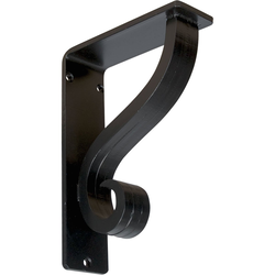 Ashford 2"W x 5.5"D x 8"H Countertop Bracket, Iron/Steel Powder Coated Black
