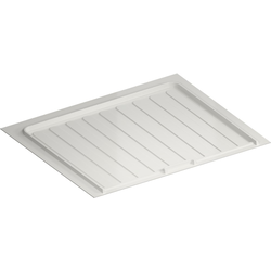 SBDT Polymer Trim-to-Fit Drip Tray for Sink Bases, 25-1/2" to 28-1/2" Width x 21-1/2 to 23-1/4" Depth x 3/4" Height, White