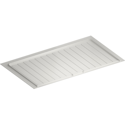 SBDT Polymer Trim-to-Fit Drip Tray for Sink Bases, 37-1/2" to 40-1/2" Width x 21-1/2 to 23-1/4" Depth x 3/4" Height, White