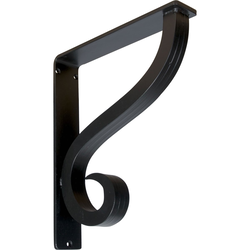 Ashford 2"W x 10"D x 12"H Countertop Bracket, Iron/Steel Powder Coated Black