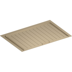 SBDTF Flexible Thermoplastic Trim-to-Fit Drip Tray for Sink Bases, 31-1/2" to 34-1/2" Width x 21-1/2 to 23-1/4" Depth x 3/4" Height, Almond